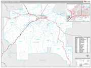 Great Falls Wall Map Premium Style